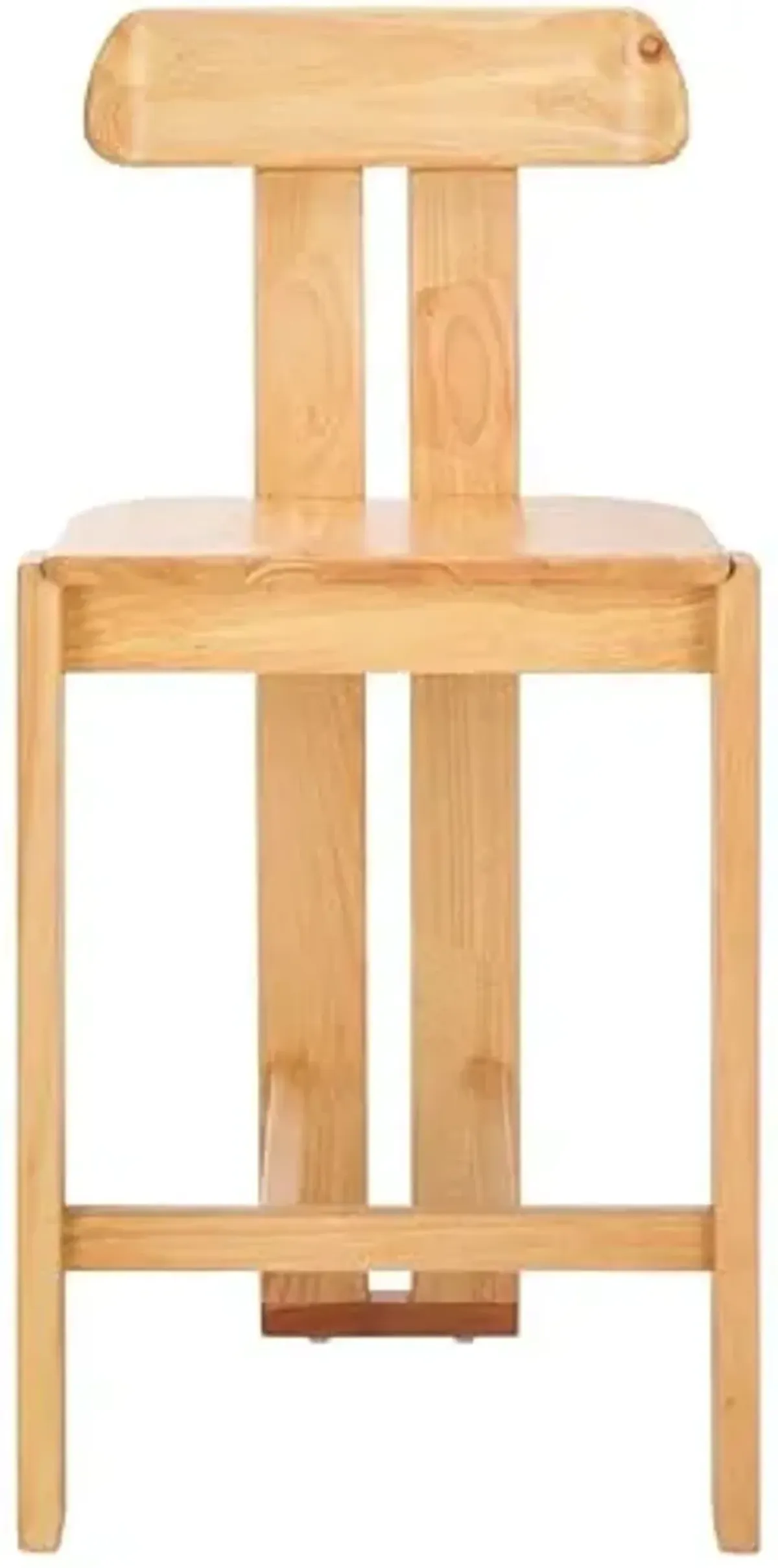SAFAVIEH Home Collection - Cayde Modern Counter Stool, 27-inch Seat Height, Light Blonde Solid Wood Frame (BST8801B)