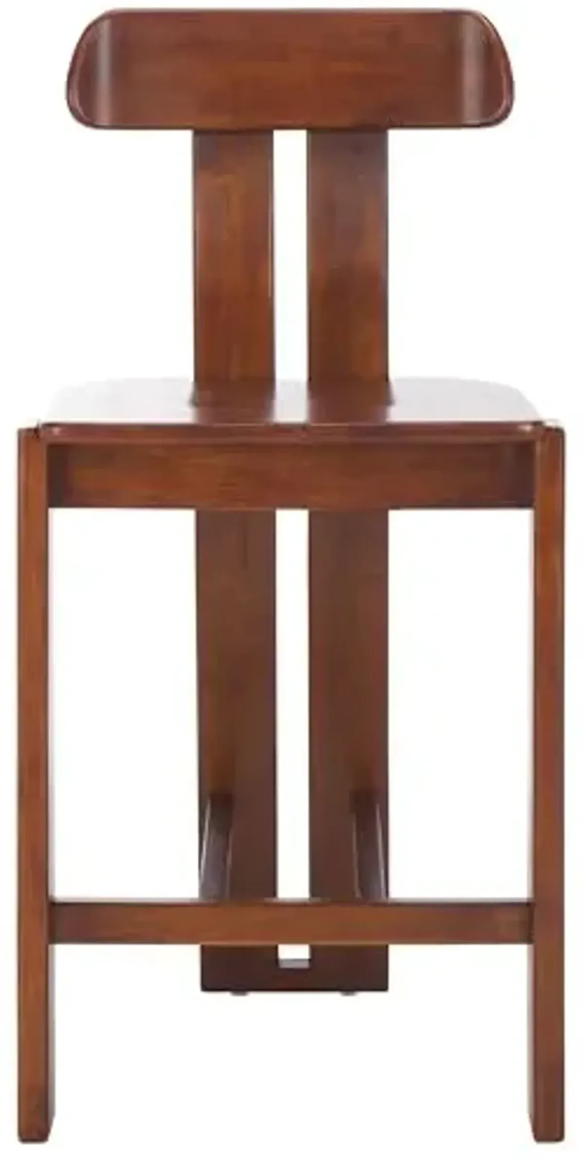 SAFAVIEH Home Collection - Cayde Modern Counter Stool, 27-inch Seat Height, Walnut Brown Solid Wood Frame (BST8801A)