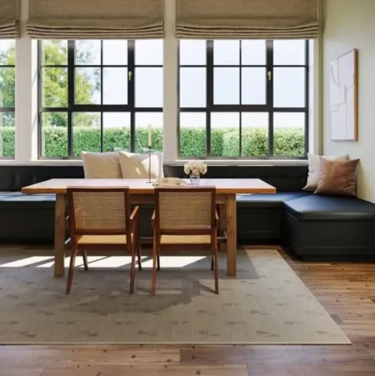 Rugs USA x Nate Berkus Flora Soft Floral Washable Area Rug, 2' 6" x 8', Burugndy