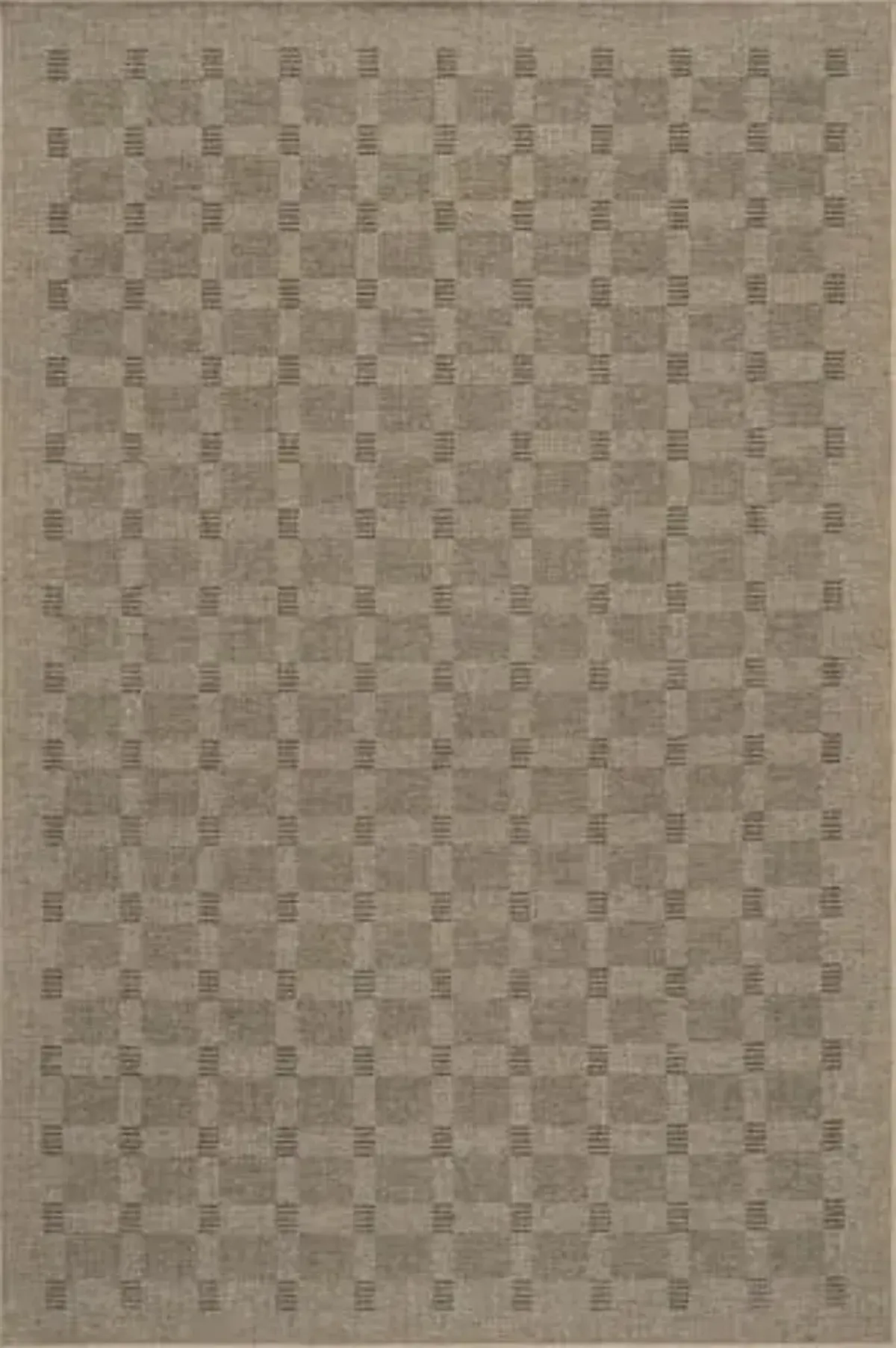 Rugs USA x Nate Berkus Walker Modern Checkered Washable Area Rug, 6' x 9', Brown