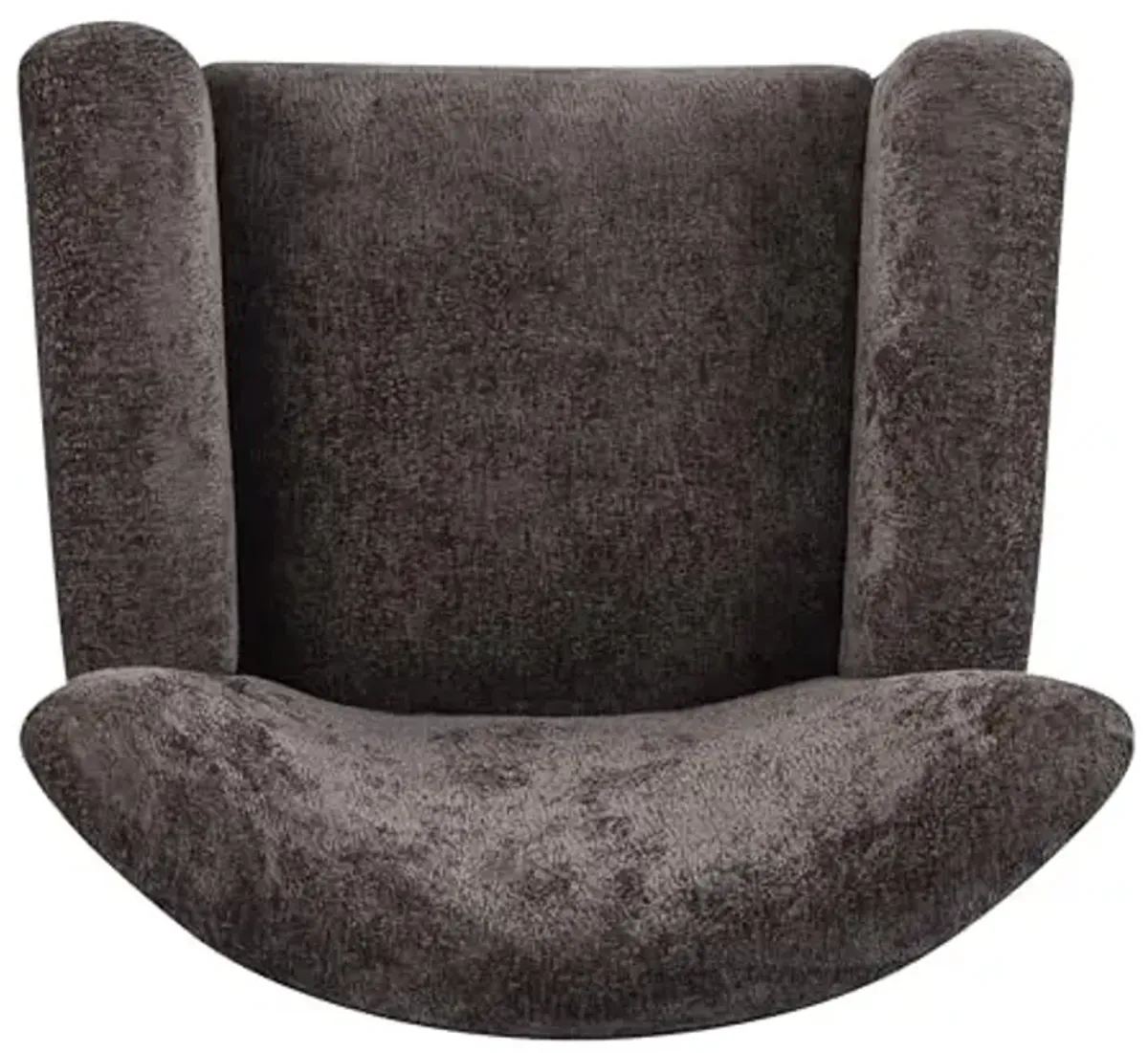 Christopher Knight Home Lindy Wingback Accent Chair, Upholstered Armchair with Rounded Wooden Legs, Curved Backrest Single Sofa, Soft Cushion Seating, Comfy Lounge Chair for Living Room, Dark Brown