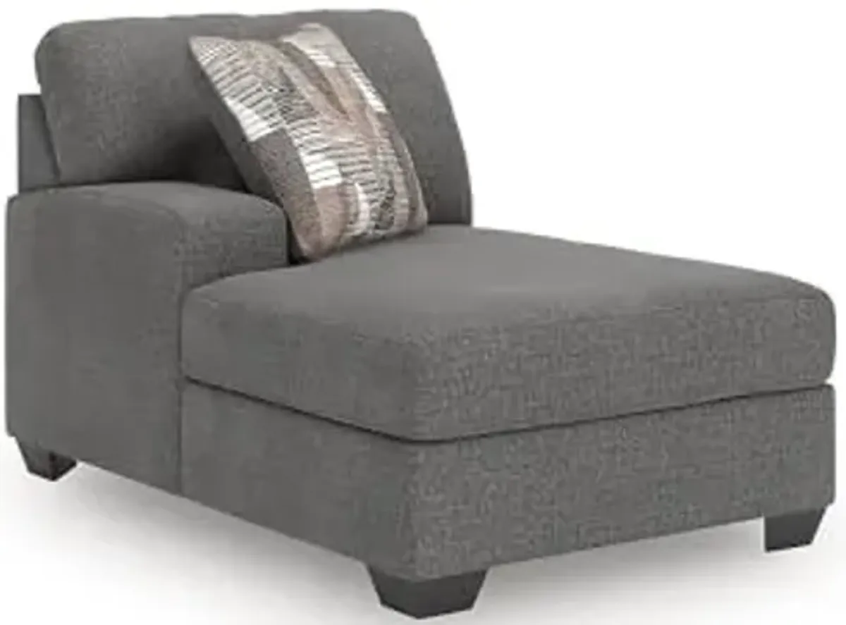 Signature Design by Ashley Casual Seyler Lane U-Shape Right-Arm Facing 3-Piece Sectional with Chaise and Removable Cushion, Gray