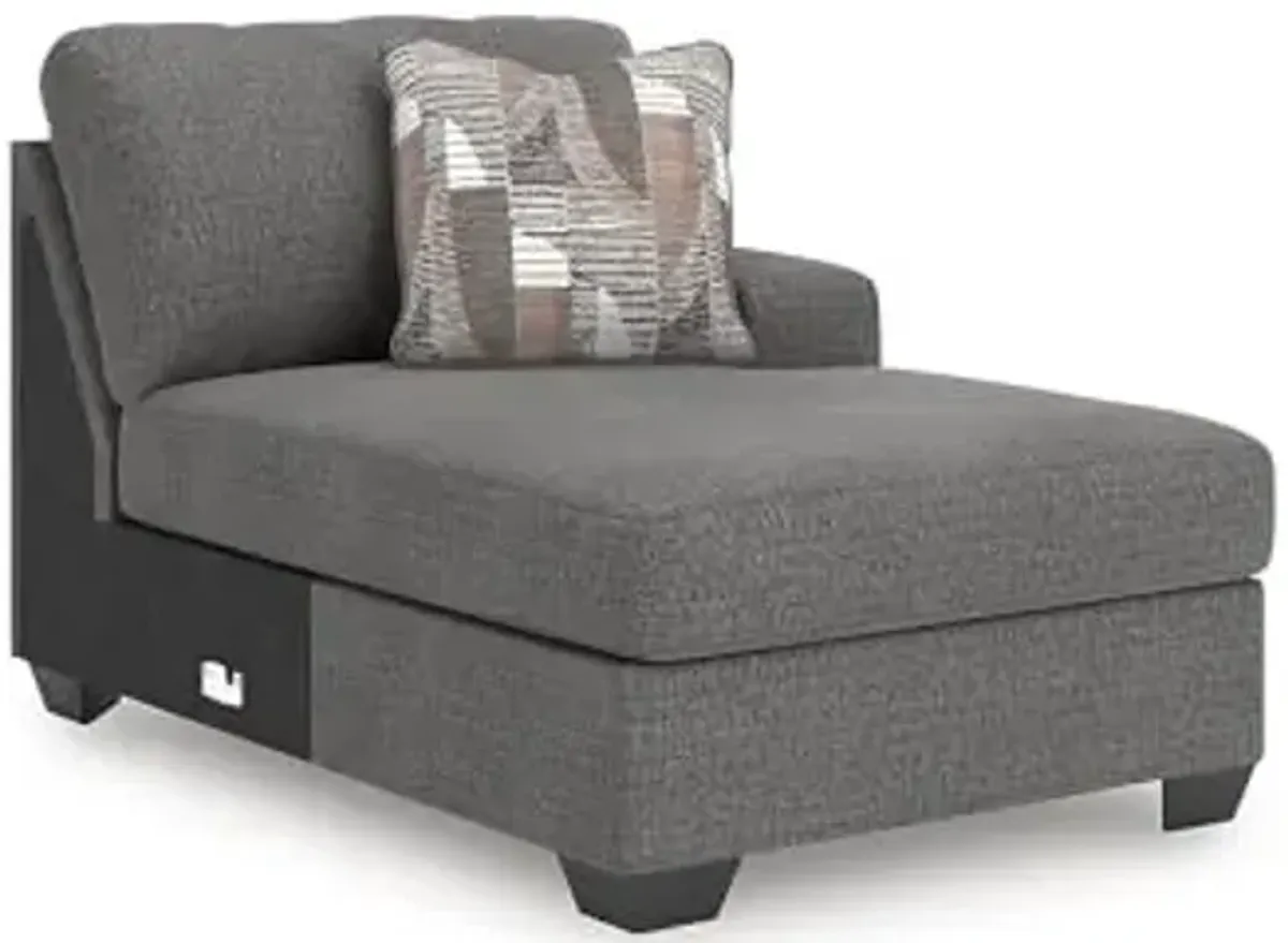 Signature Design by Ashley Casual Seyler Lane U-Shape Left-Arm Facing 3-Piece Sleeper Sectional with Chaise and Removable Cushion, Gray