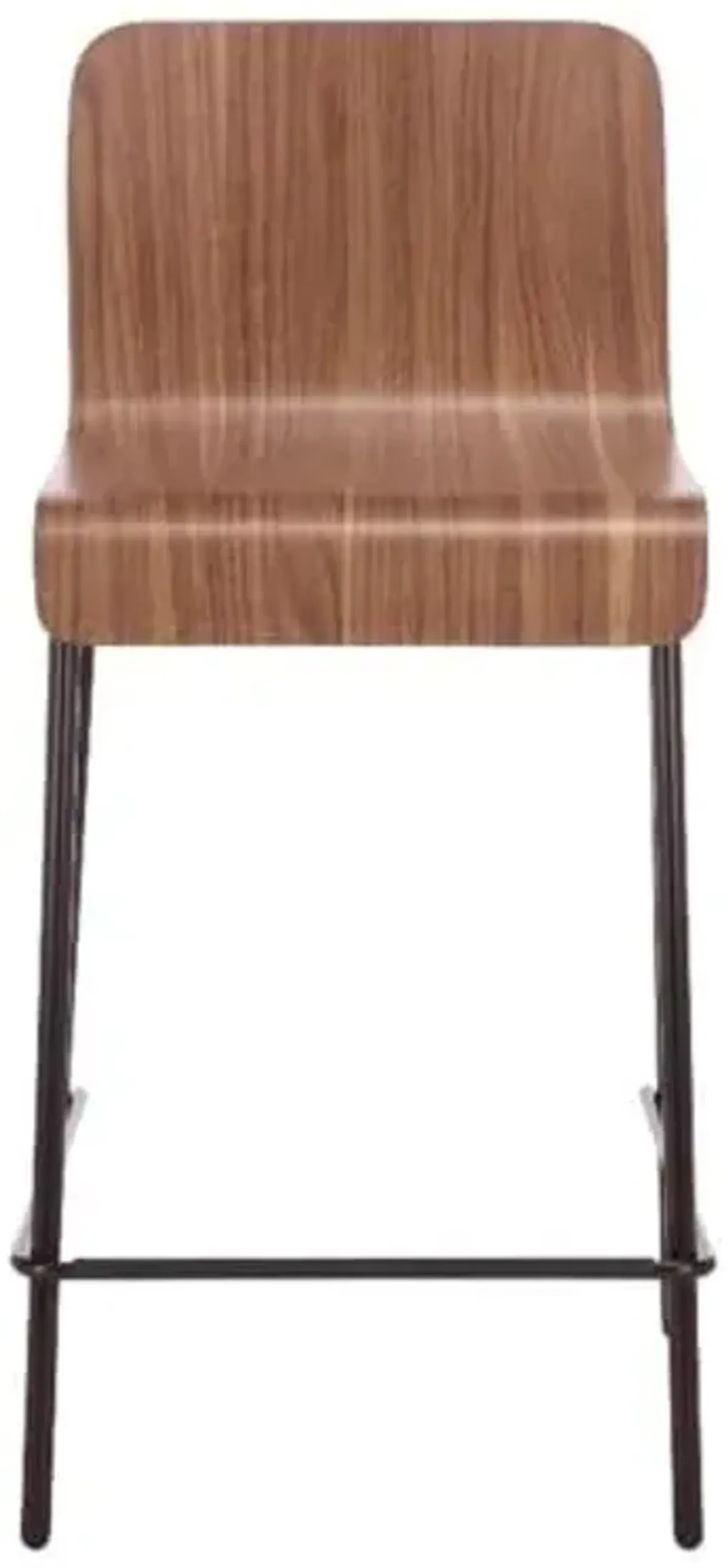 Southern Enterprises Anderson Metal and Wood Counter Stool in Brown/Black