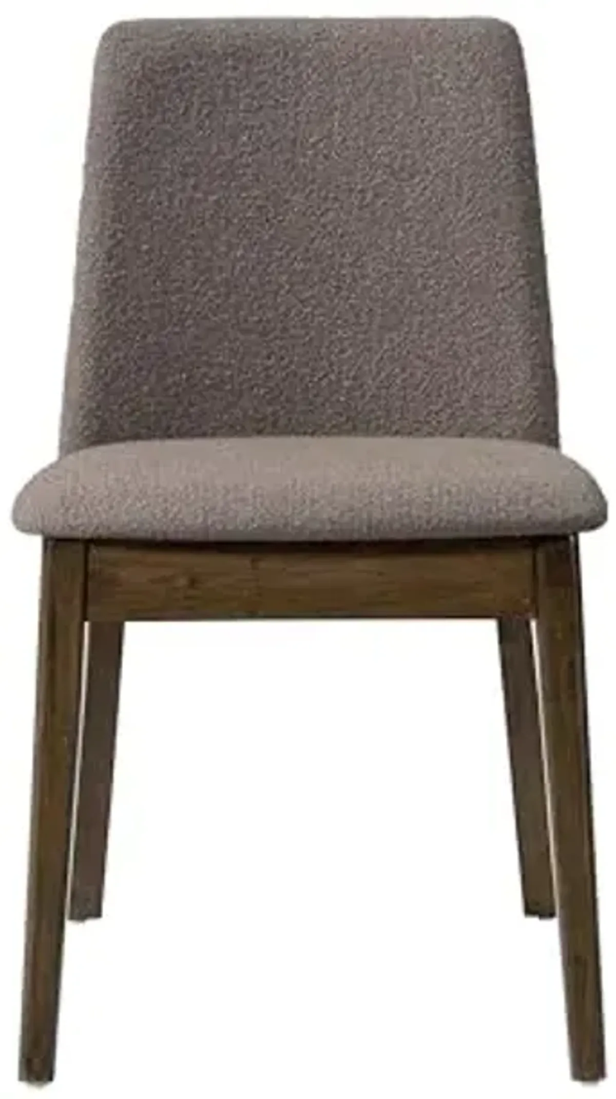 Christopher Knight Home Lucian Armless Dining Chairs Set of 2, Modern Dining Chair with Fabric Upholstery, Sturdy Wood Frame Kitchen Chairs, Extra Seat for Dining Room, Brown + Walnut