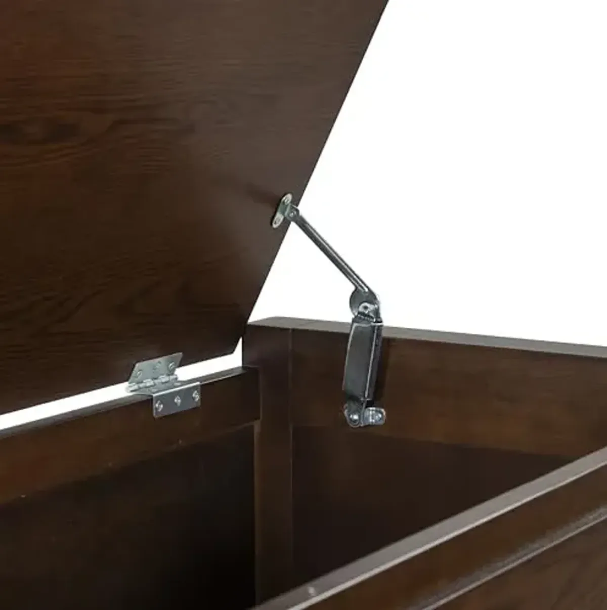 SAFAVIEH Couture Collection - Tyrell Walnut Brown Wood Storage Bench, Modern Open-Base Design, Fully Assembled (SFV4257B)