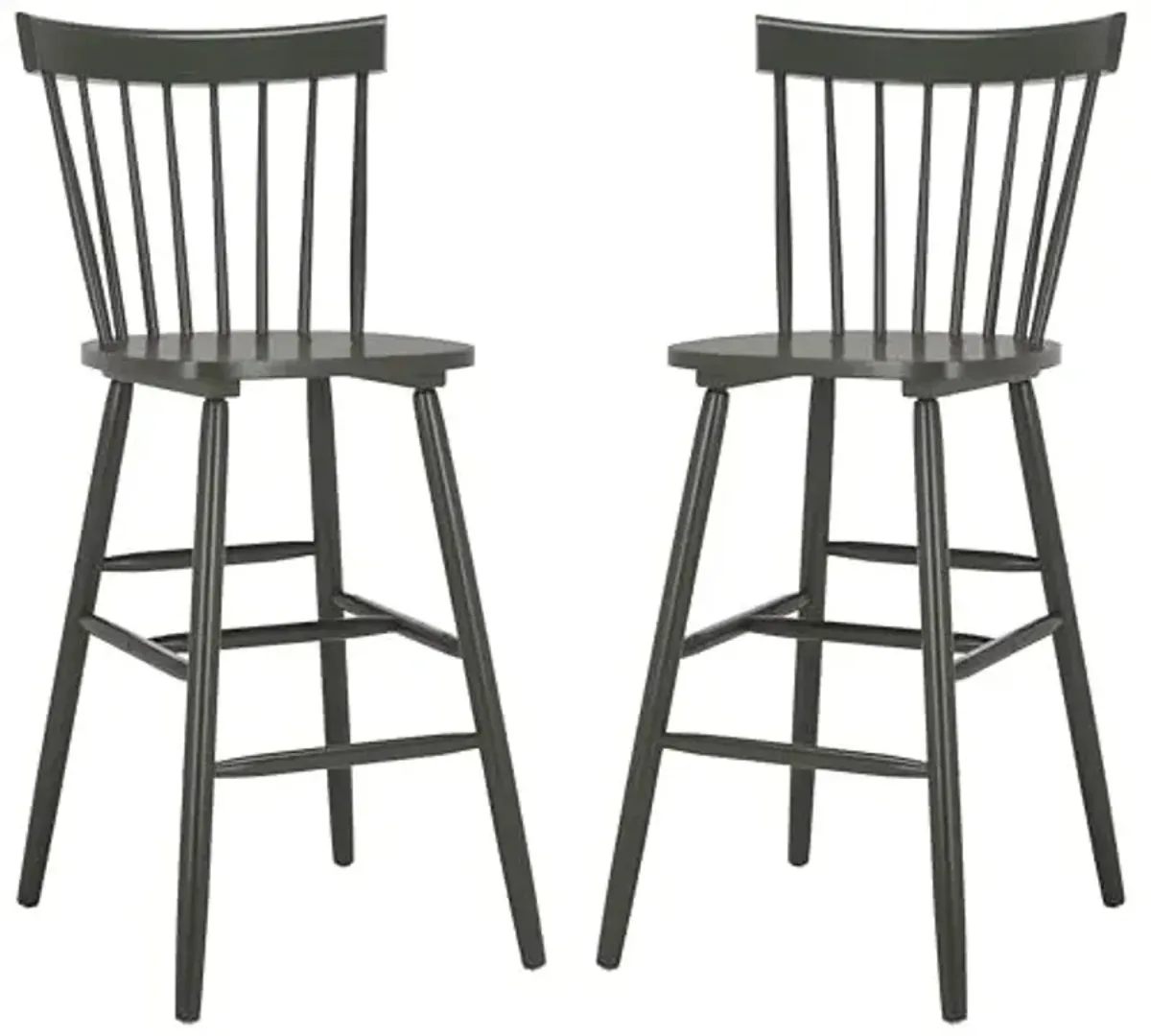 SAFAVIEH Home Collection - Providence 30-Inch Bar Stool Set of 2, Dusty Green, Classic Spindle Back, Farmhouse Style (BST8504G-SET2)