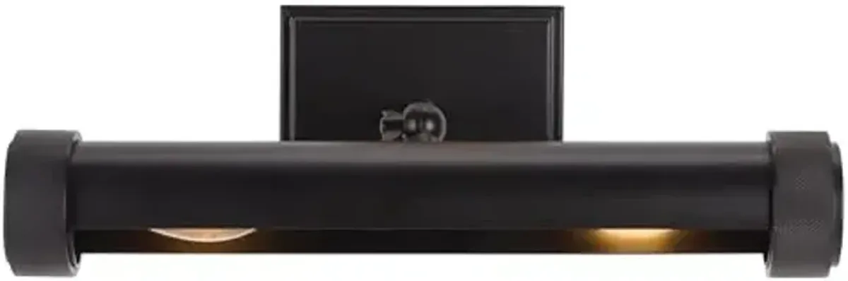 SAFAVIEH Lighting Collection - Andie Black 15" Metal Wall Sconce, Modern Hardwired Picture & Accent Light with LED Bulb, Downlight Design (SCN7001A)