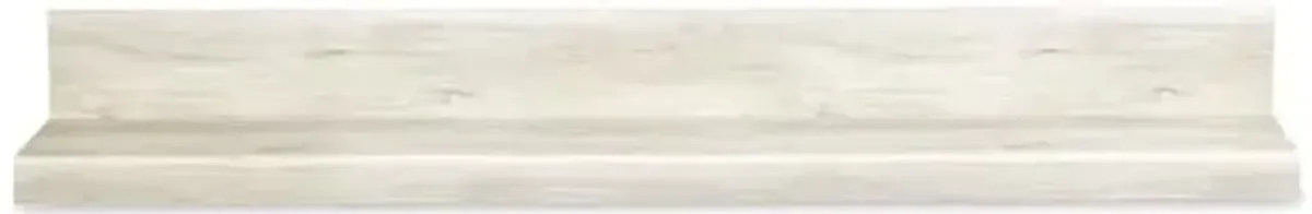 Signature Design by Ashley Bellaby Farmhouse 4-Piece Entertainment Center for TVs up to 72" with Fireplace and LED Lighting, Whitewash