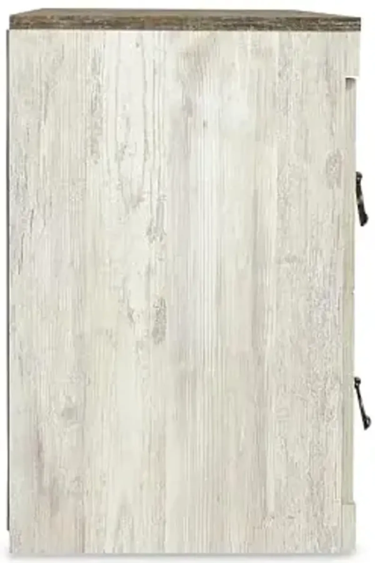 Signature Design by Ashley Willowton Farmhouse 4-Piece Entertainment Center for TVs up to 69" with Electric Fireplace, Whitewash