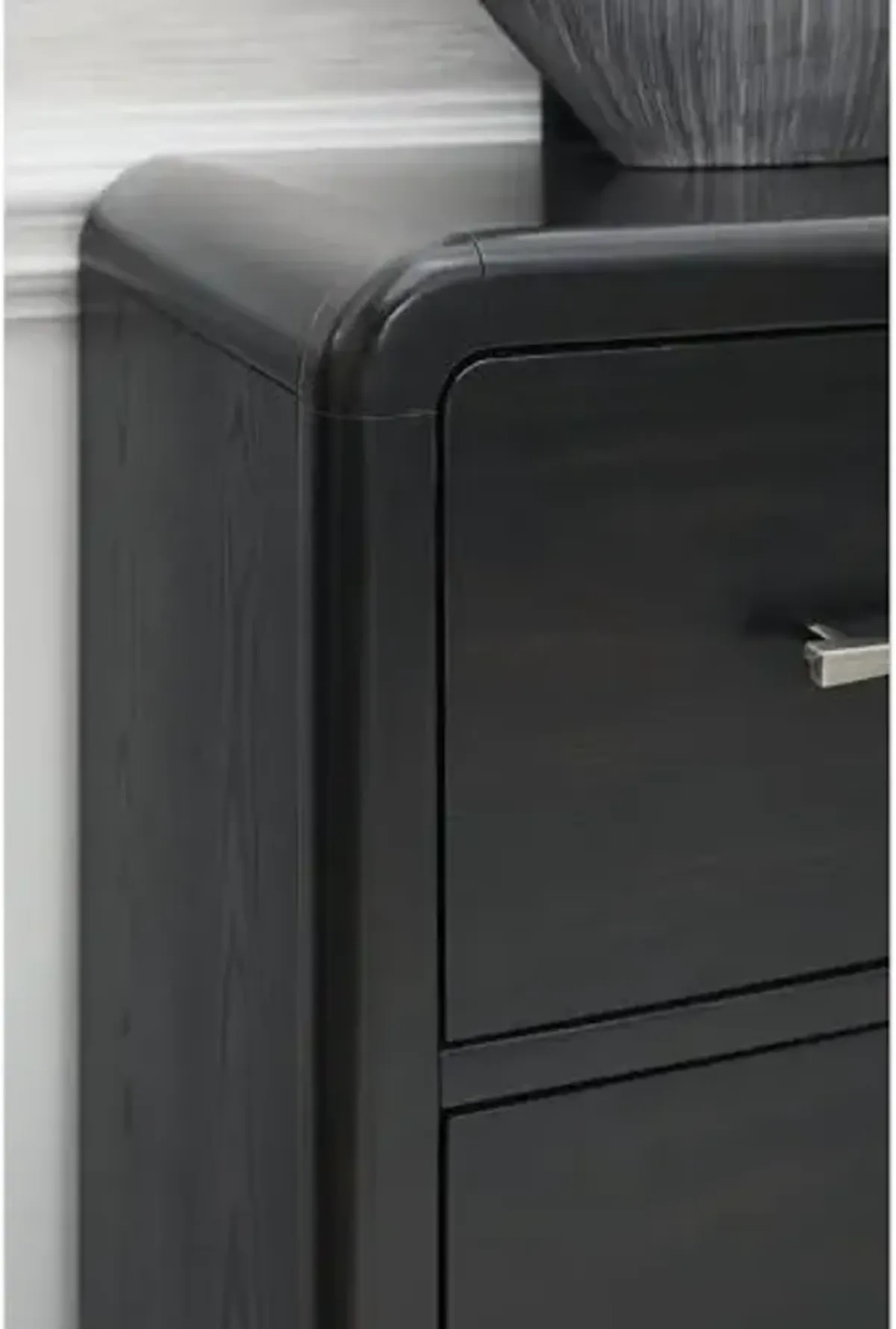 Signature Design by Ashley Rowanbeck Contemporary 7-Drawer Dresser and Mirror with Felt-Lined Top Drawers and Safety Stop, Black