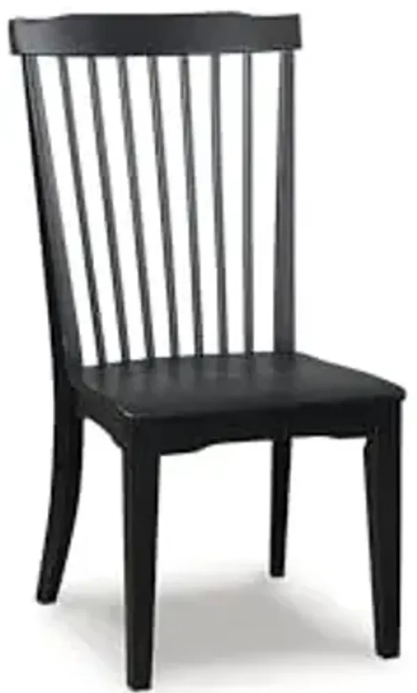 Signature Design by Ashley Chadworth Traditional Dining Chair with High Back, Set of 2, Black