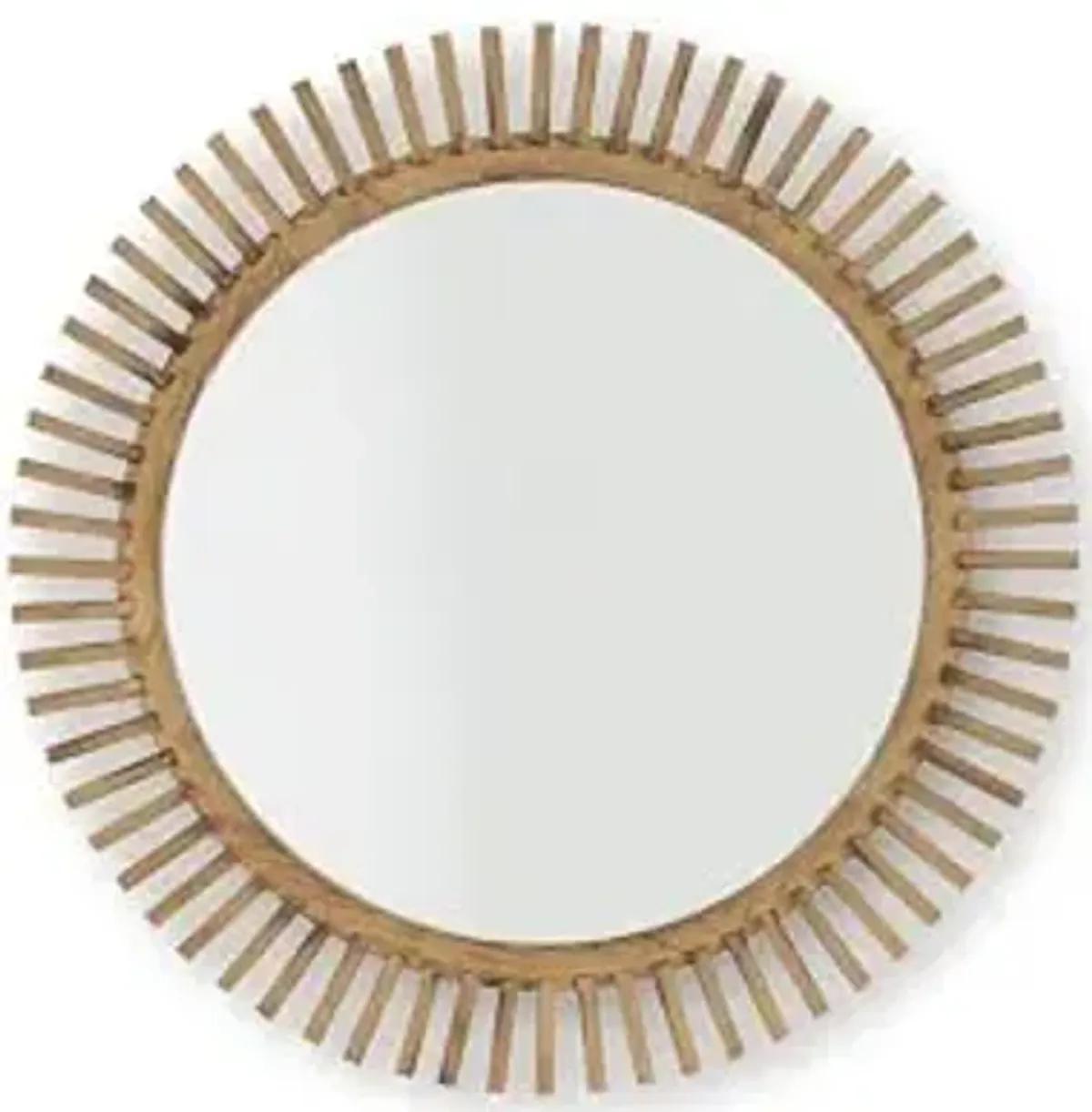 Signature Design by Ashley Tedwell Modern Accent Mirror with Wood Frame, Light Brown