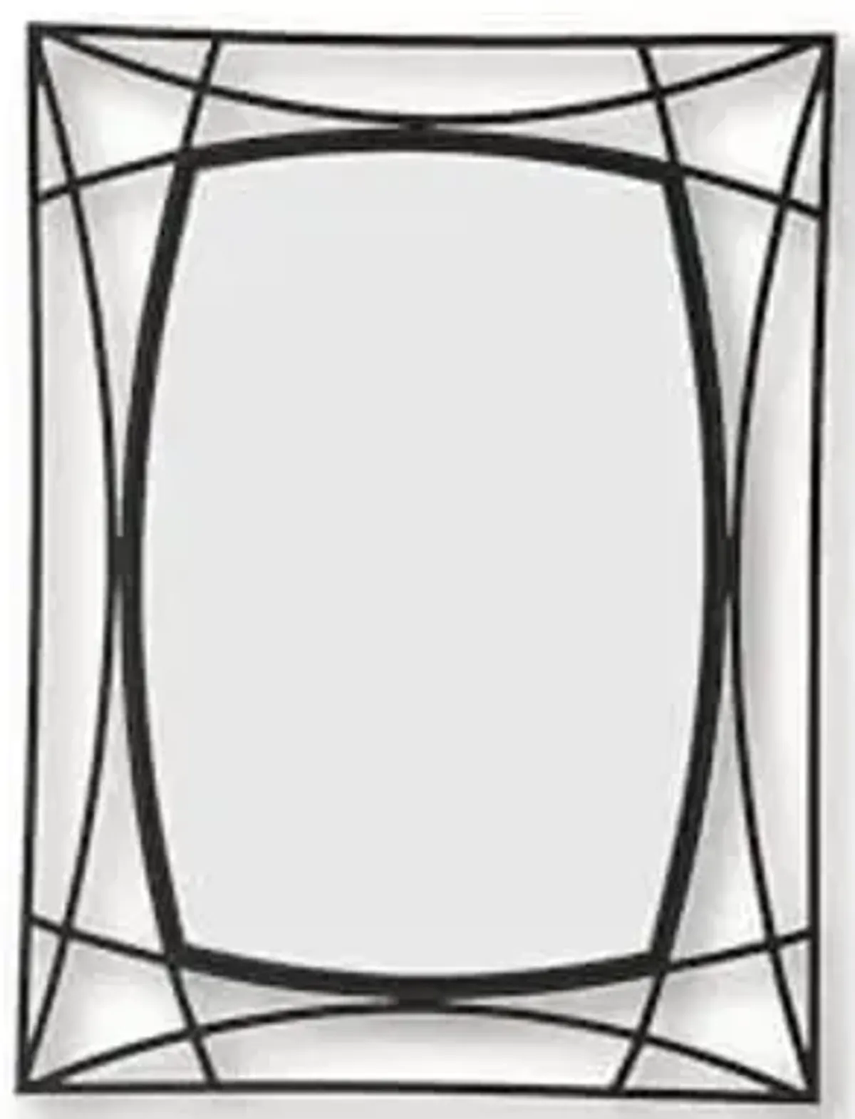 Signature Design by Ashley Freenville Contemporary Accent Mirror with Metal Frame, Black