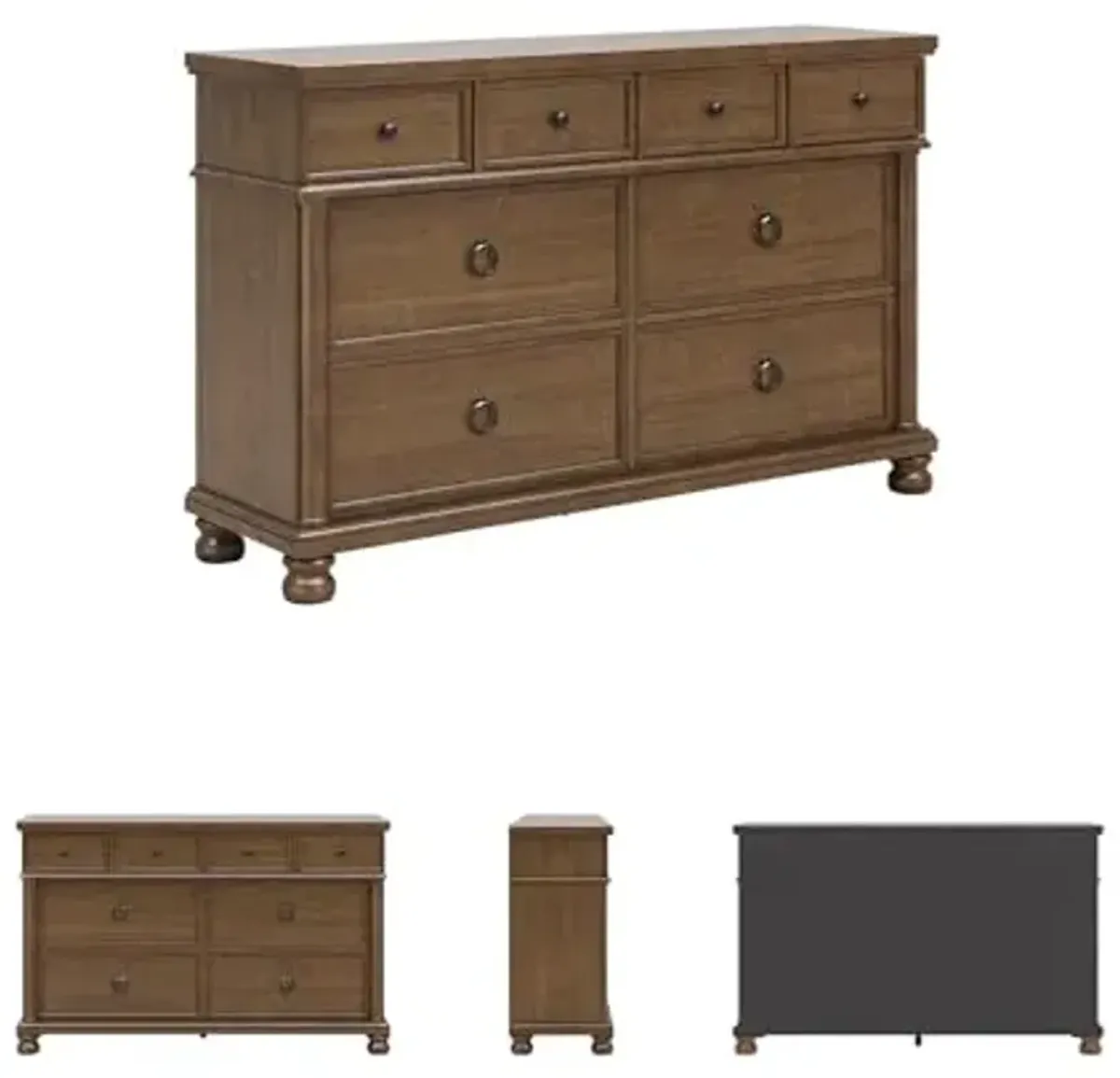Signature Design by Ashley Greddinton Traditional 8-Drawer Dresser with Wood Finish, Dark Brown