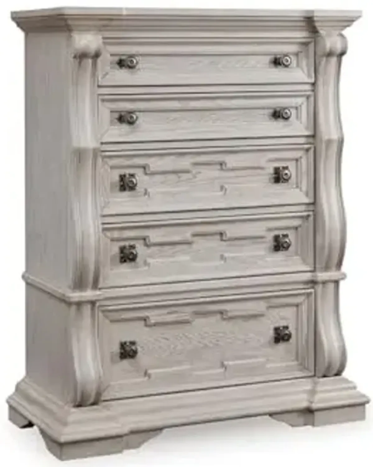 Signature Design by Ashley Valleymont Traditional 5-Drawer Chest with Wood Finish, Beige