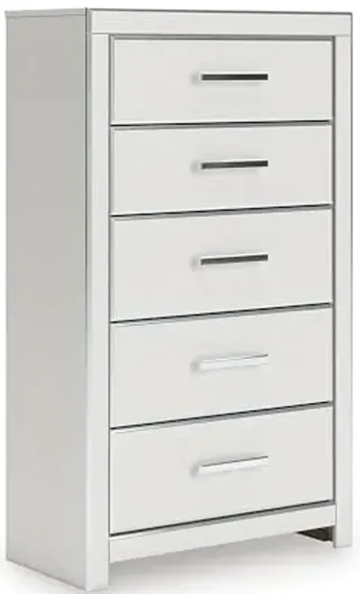 Signature Design by Ashley Ravalori Contemporary 5-Drawer Chest with Wood Finish, White