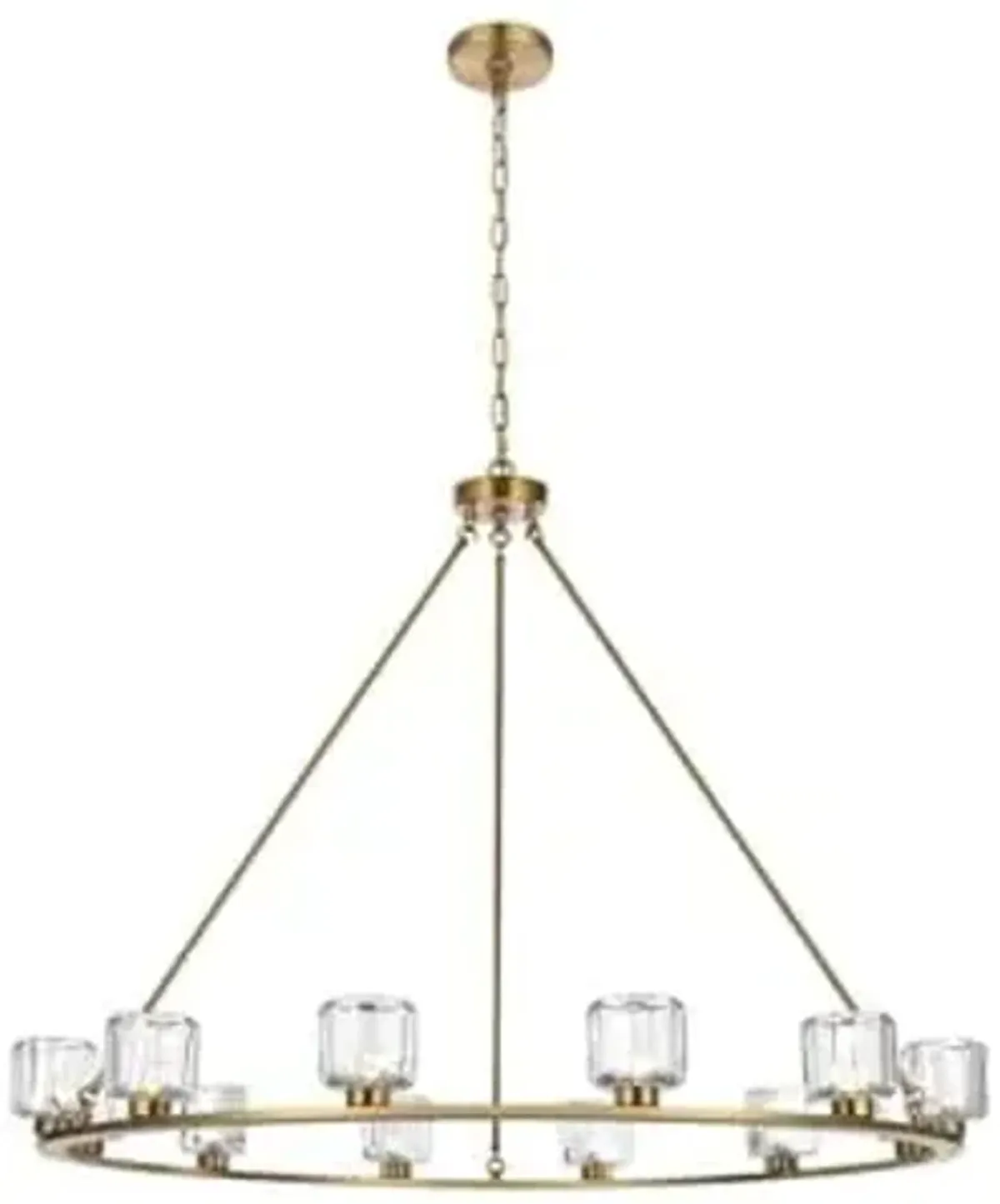 Elegant Lighting Cadence 48" Chandelier in Satin Gold