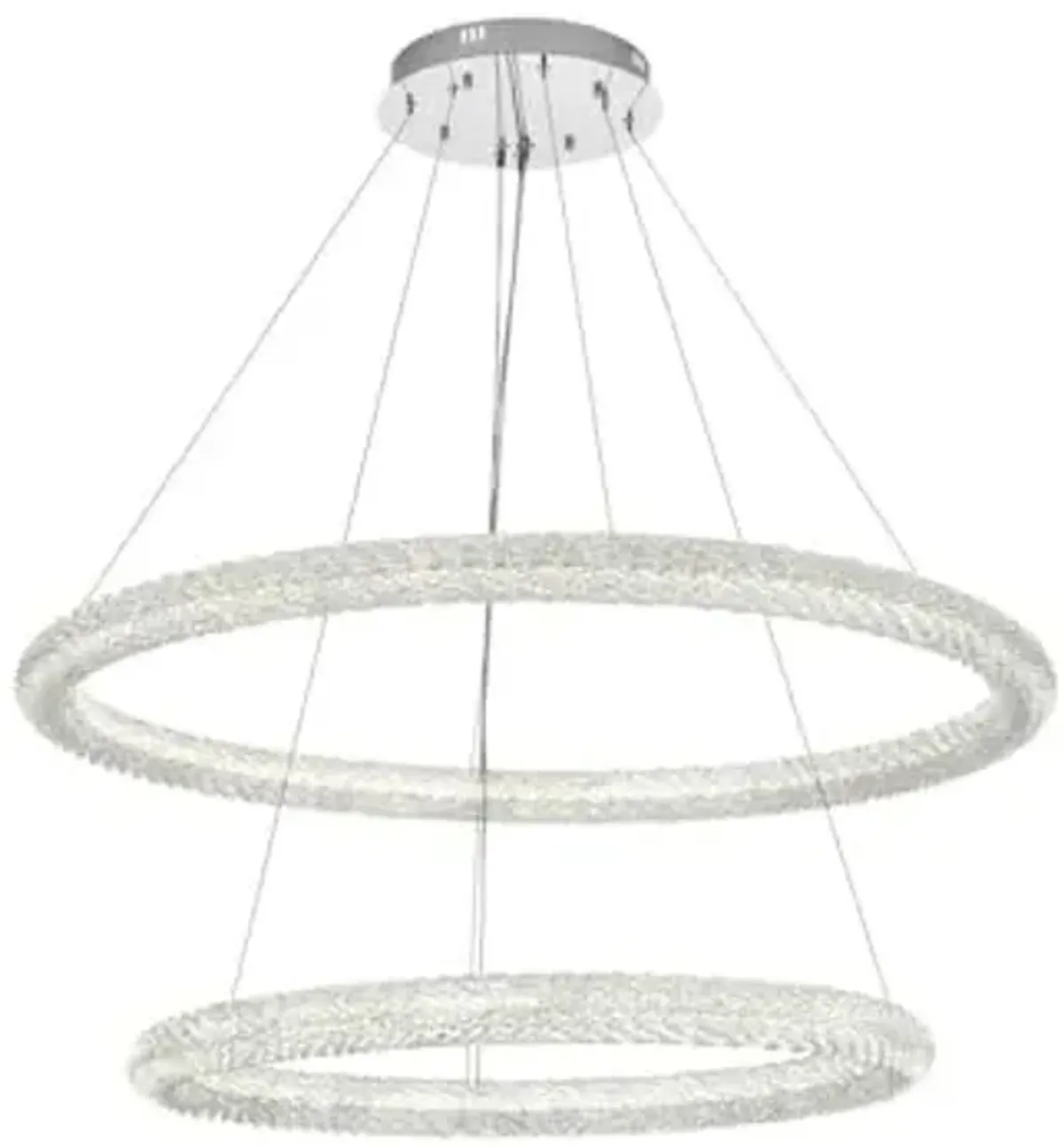 Elegant Lighting Bowen 42" Led Chandelier in Chrome