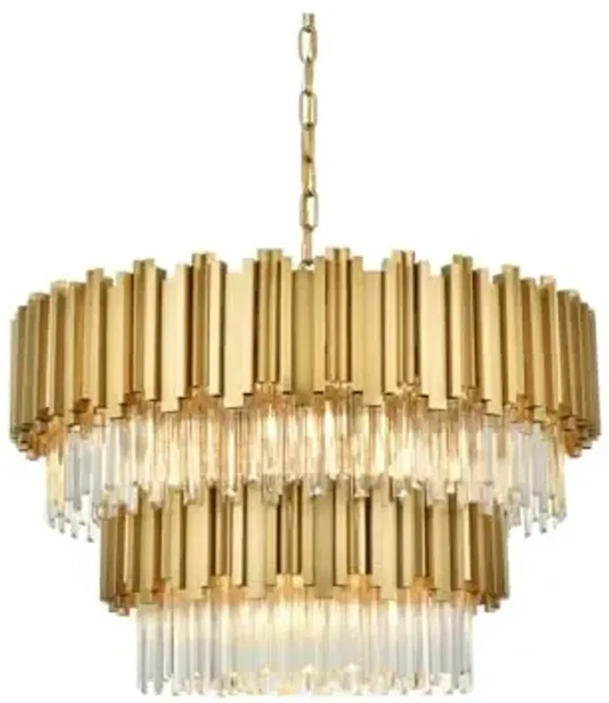 Elegant Lighting Willow 32" Chandelier in Satin Gold
