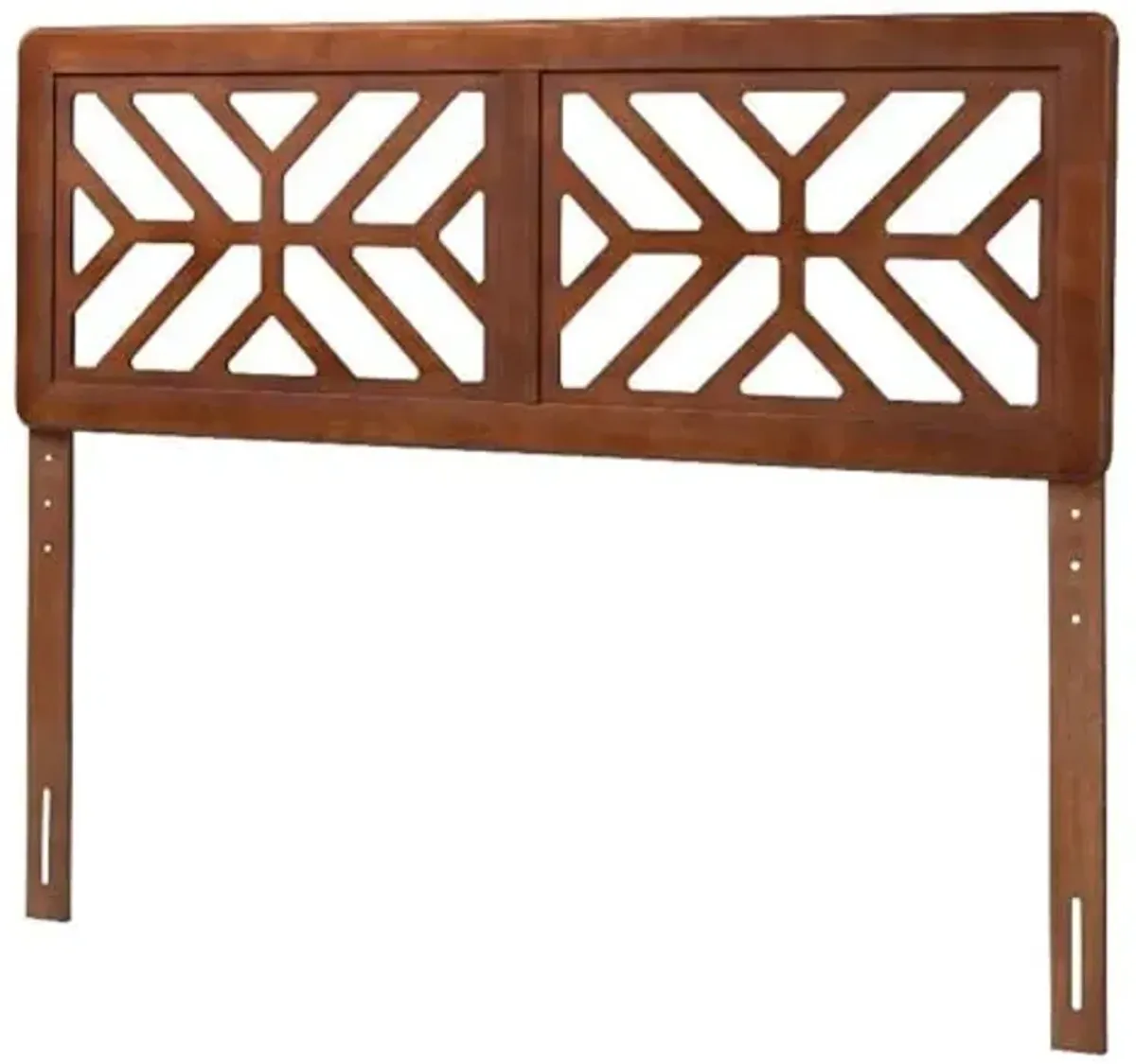 Baxton Studio Kalare Wood Headboard with Geometric Cutout Design Queen