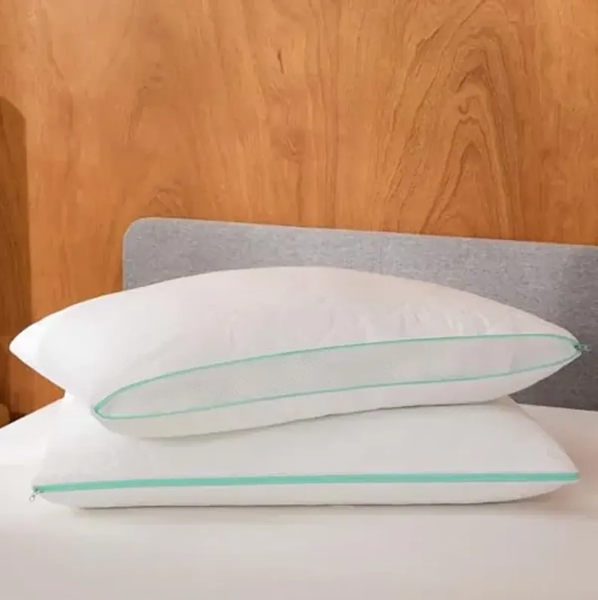 Tuft & Needle Zip Comfort Pillow – Queen Size – Adjustable Soft, Medium, or Firm Feel, Foam and Fiber Blend Fill with 100% Cotton Sateen Cover, Breathable & Supportive