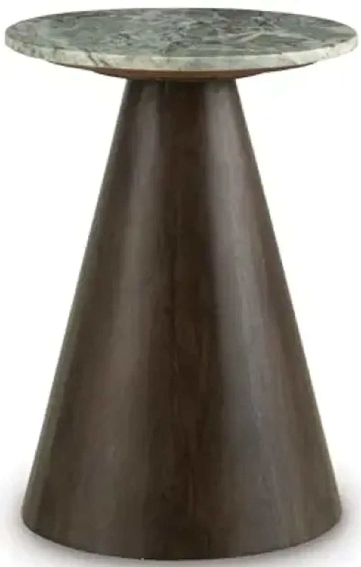 Signature Design by Ashley Waltnor Casual Accent Table with Marble Top, Gray & Dark Brown