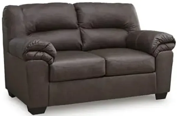 Signature Design by Ashley WalkerPoint Contemporary Loveseat with Removable Cushion, Dark Brown