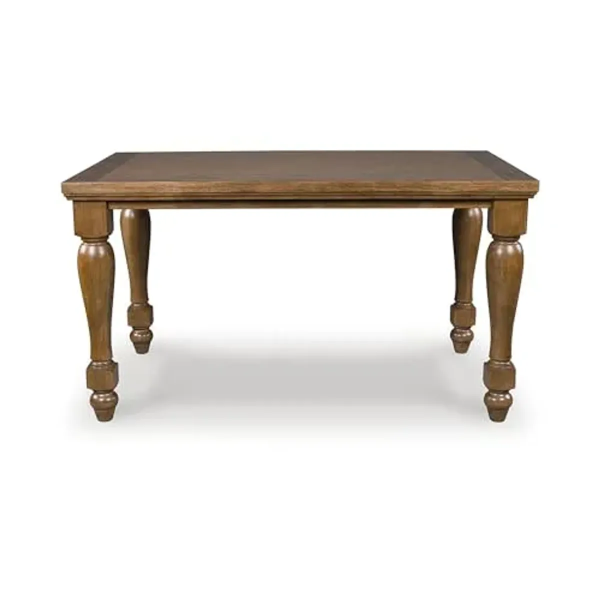 Signature Design by Ashley Chadworth Traditional Counter Height Dining Table with Turned Leg, Seats Up to 6, Light Brown