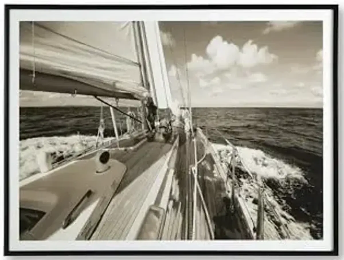 Signature Design by Ashley Arlanford Coastal Printed Wall Art, 63 × 47 Inches, Light Brown & White