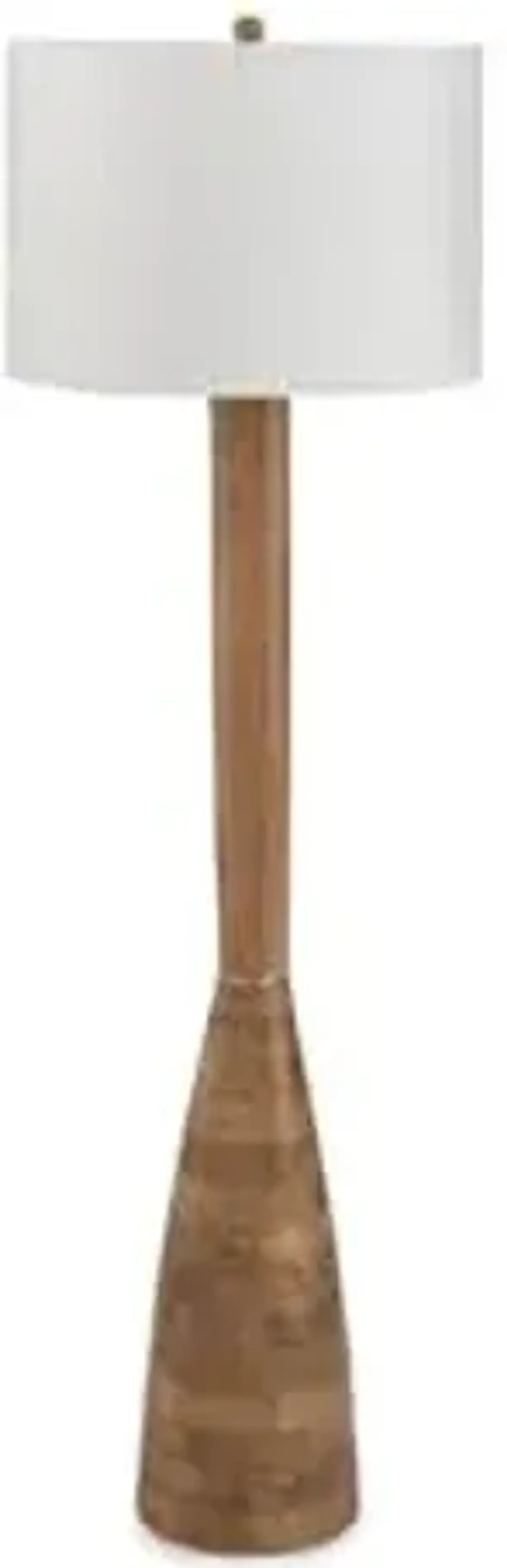 Signature Design by Ashley Ailsa Farmhouse Floor Lamp with 3-Way Switch and Drum Shade, Light Brown