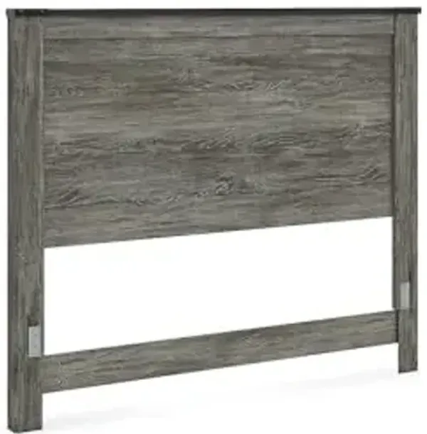 Signature Design by Ashley Frandern Rustic Panel Headboard with Nailhead, Queen, Gray
