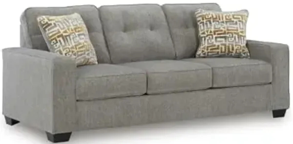 Signature Design by Ashley Fanciful Classic Sofa with Tufted Cushion and Removable Cushion, Light Gray