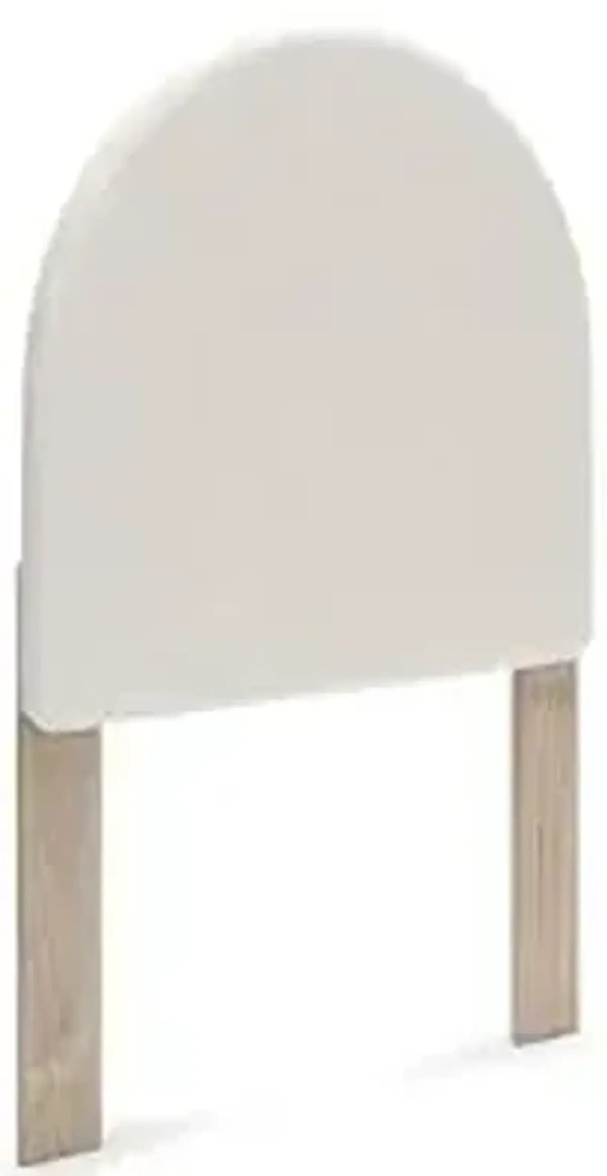 Signature Design by Ashley Birkmore Modern Upholstered Panel Headboard with Adjustable Height, Twin, White & Beige