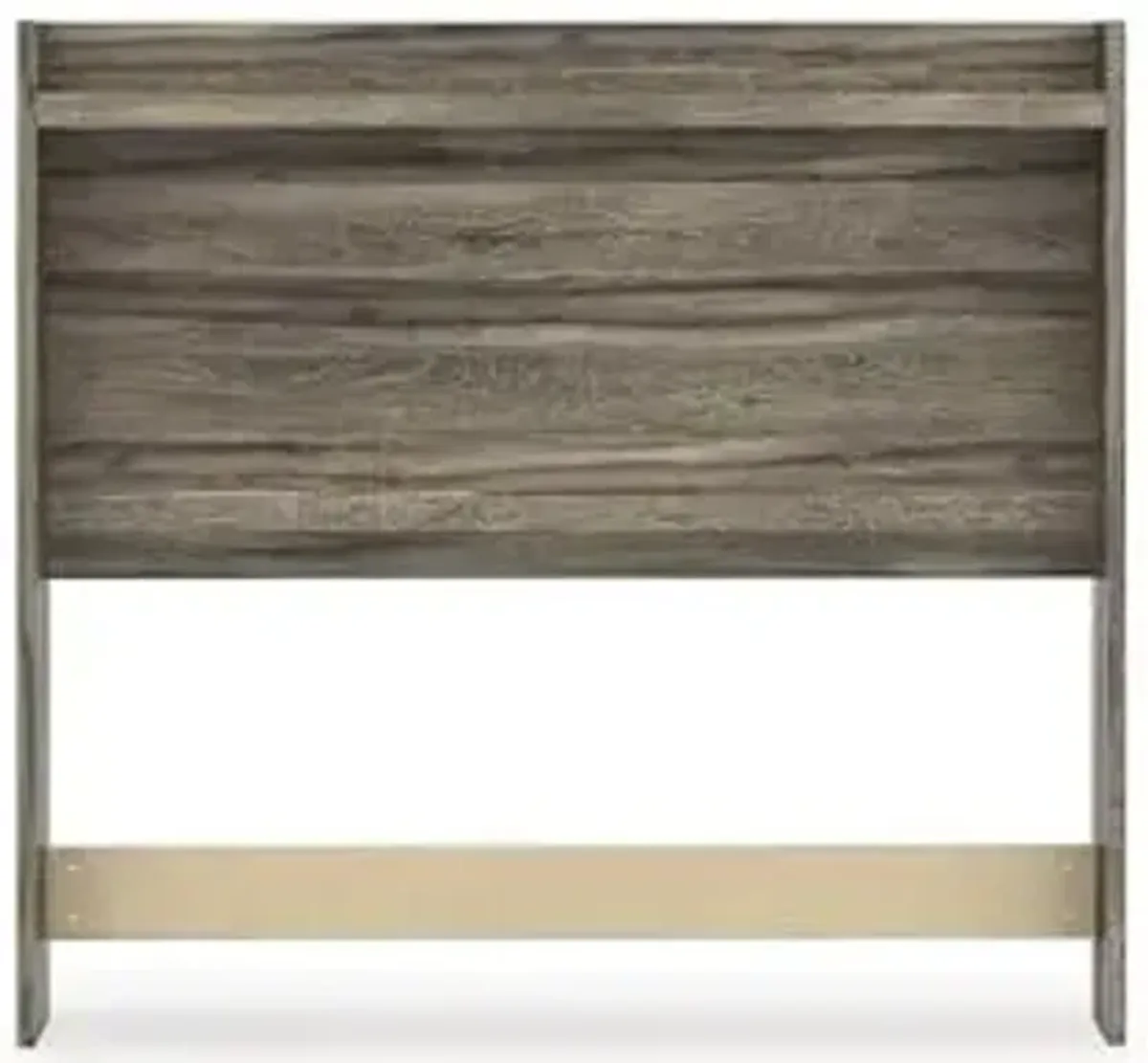 Signature Design by Ashley Jusika Farmhouse Panel Headboard with LED Light and Shelf, Full, Dark Brown