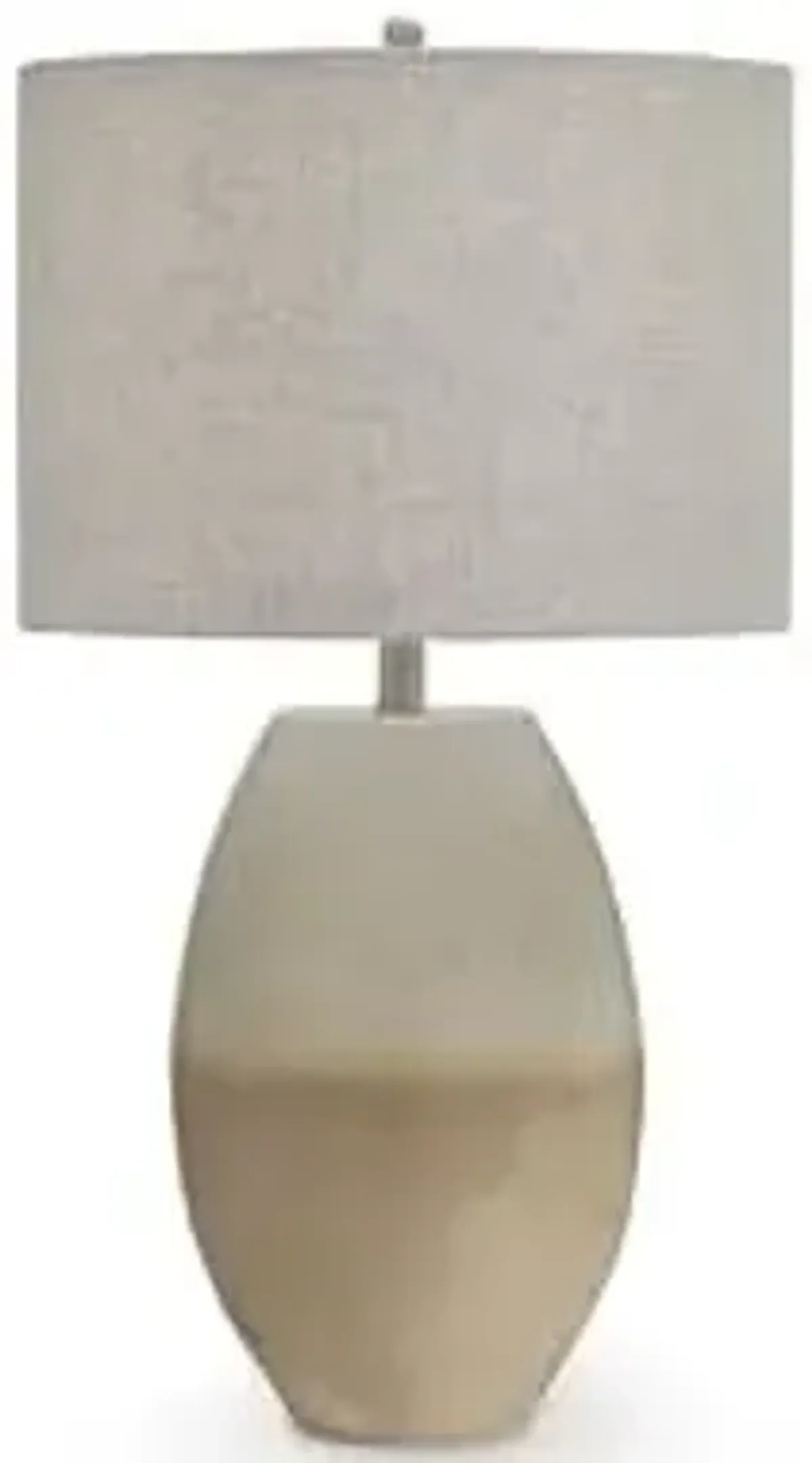 Signature Design by Ashley Linas Farmhouse Table Lamp with 3-Way Switch and Drum Shade, Beige