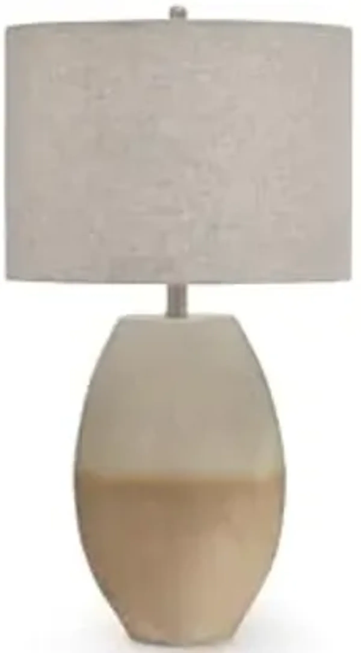 Signature Design by Ashley Linas Farmhouse Table Lamp with 3-Way Switch and Drum Shade, Beige