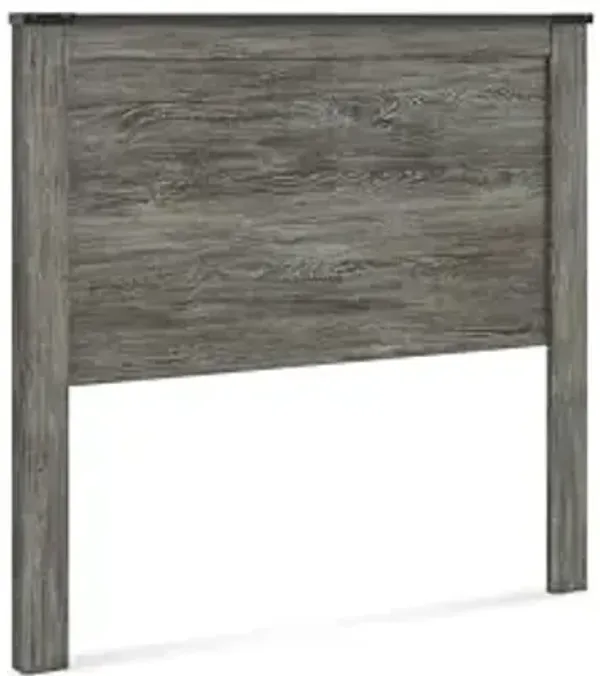 Signature Design by Ashley Frandern Rustic Panel Headboard with Nailhead, Full, Gray