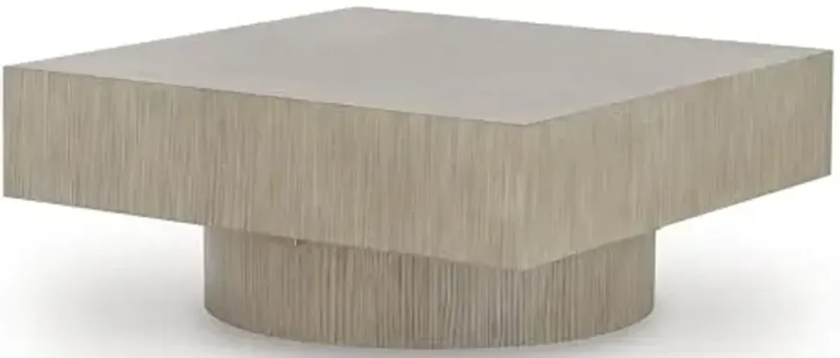 Signature Design by Ashley Jorielyn Contemporary Coffee Table with Casters, Light Brown