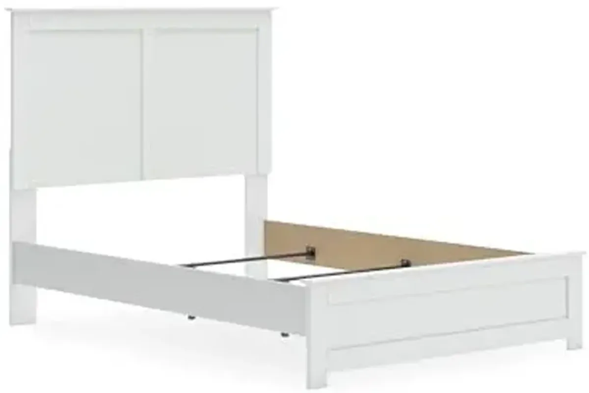 Signature Design by Ashley Bostwick Shoals Transitional Full Panel Bed, Foundation or Box Spring Needed, White