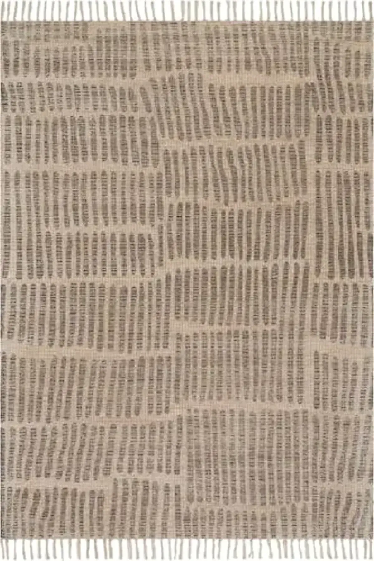 Rugs USA x Carmeon Hamilton Striped 5' x 8' Wool Jute Area Rug for Dining Room Living Room, Natural