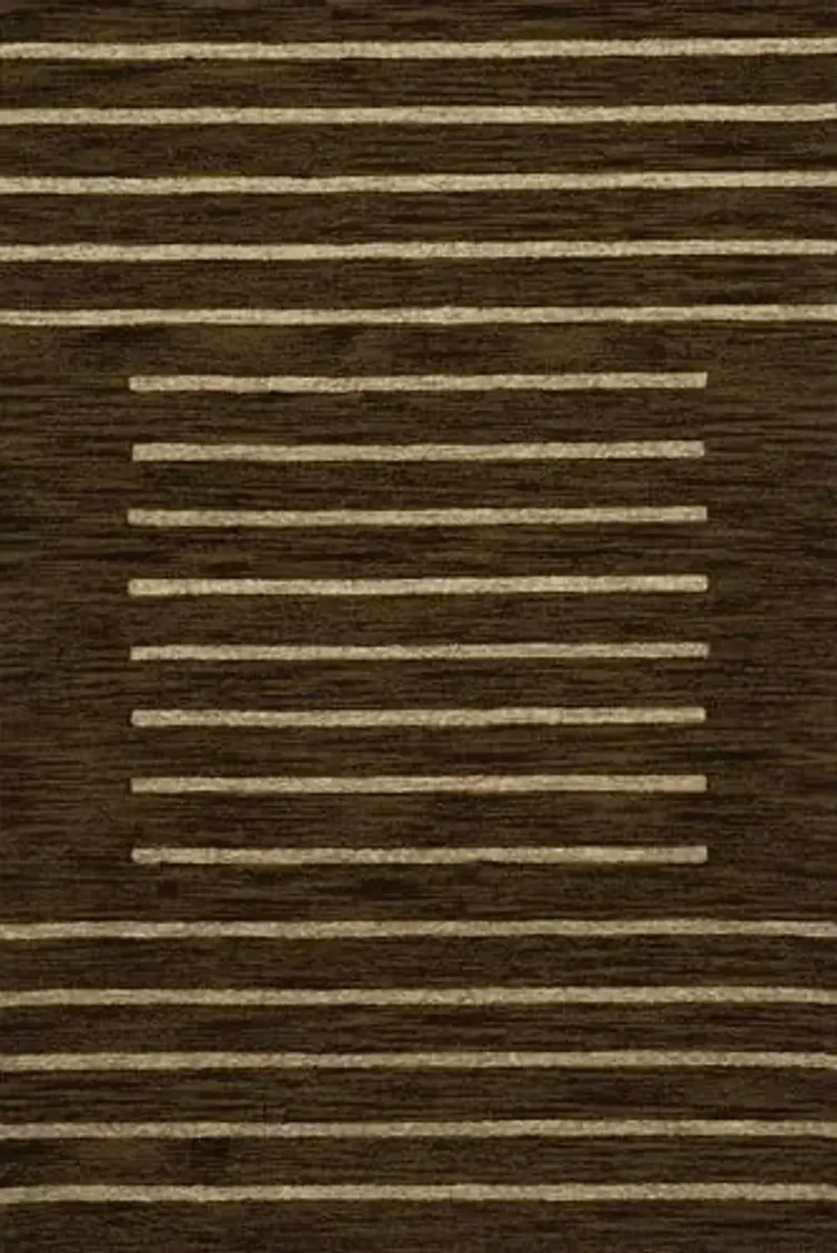 Rugs USA x Carmeon Hamilton Striped 5' x 8' Wool Area Rug for Living Room Bedroom Dining Room, Brown