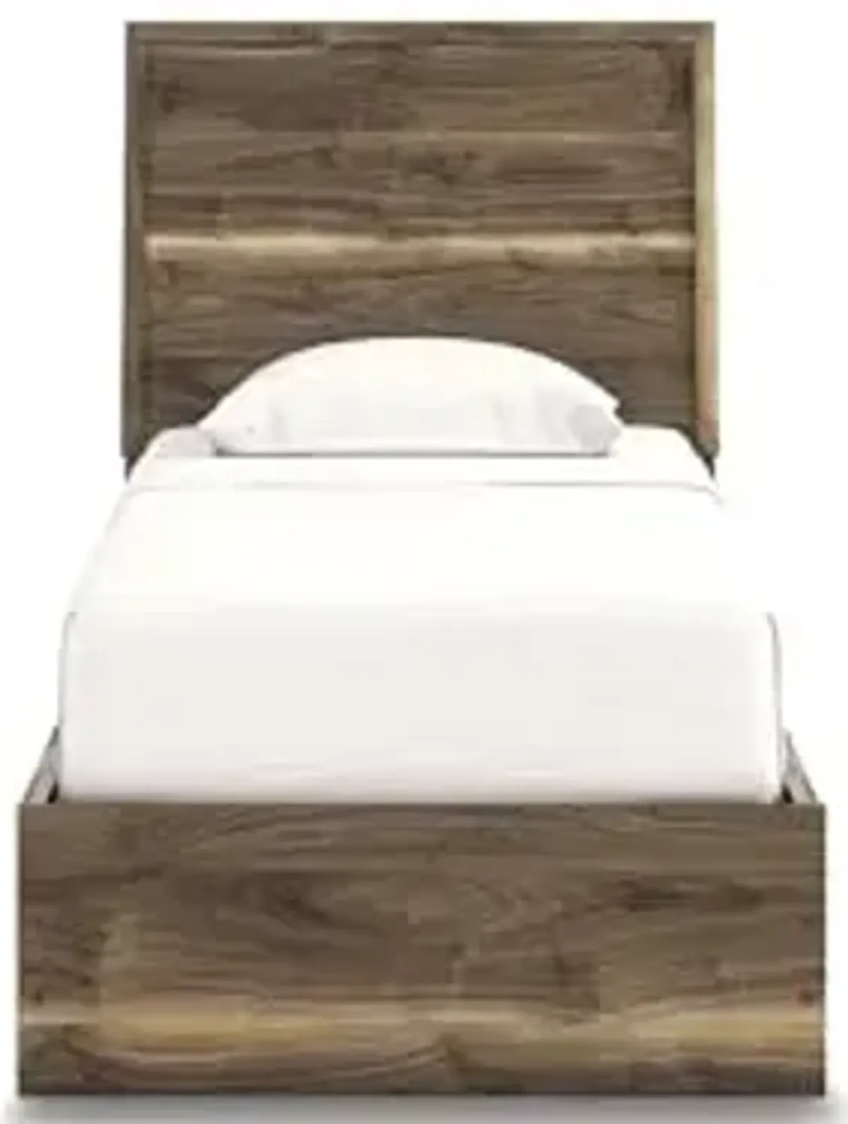 Signature Design by Ashley Zadilyn Mid-Century Modern Panel Platform Bed, Foundation or Box Spring Not Needed, Twin, Dark Brown