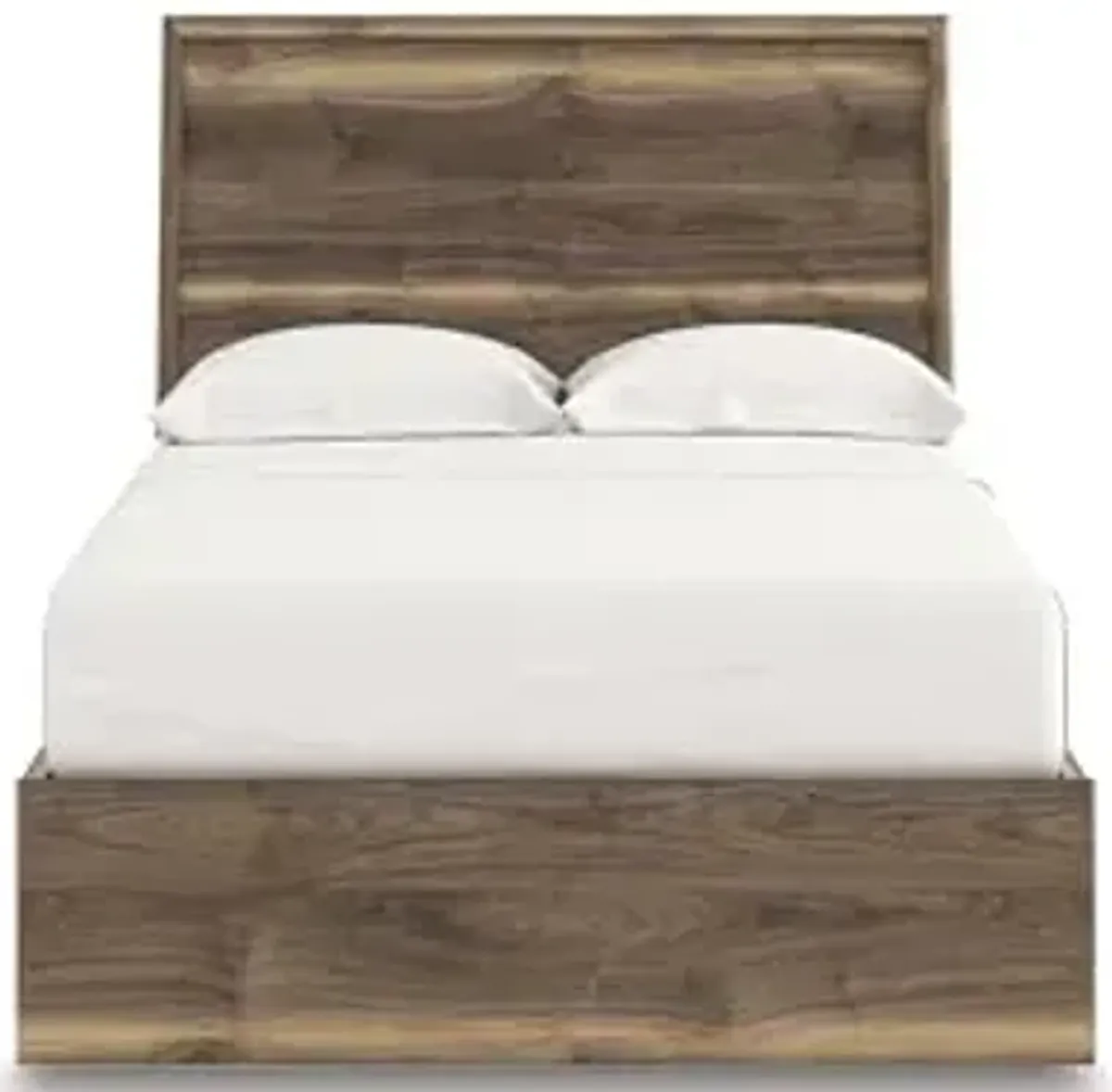 Signature Design by Ashley Zadilyn Mid-Century Modern Panel Platform Bed, Foundation or Box Spring Not Needed, Full, Dark Brown