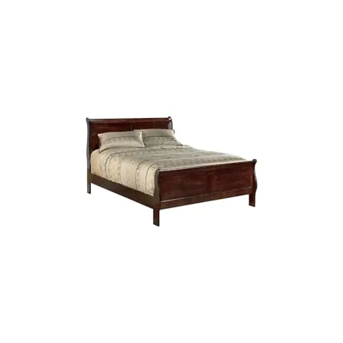 Signature Design by Ashley Alisdair Traditional Queen Sleigh Bed, Foundation or Box Spring Needed, Dark Brown