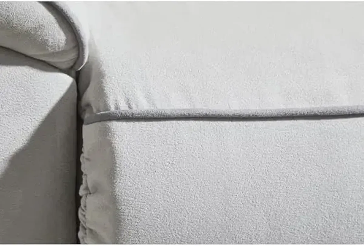 Signature Design by Ashley Grafton Pike L-Shape Right-Arm Facing Modern 6-Piece Reclining Sectional with Storage Console and Adjustable Headrest, Light Gray