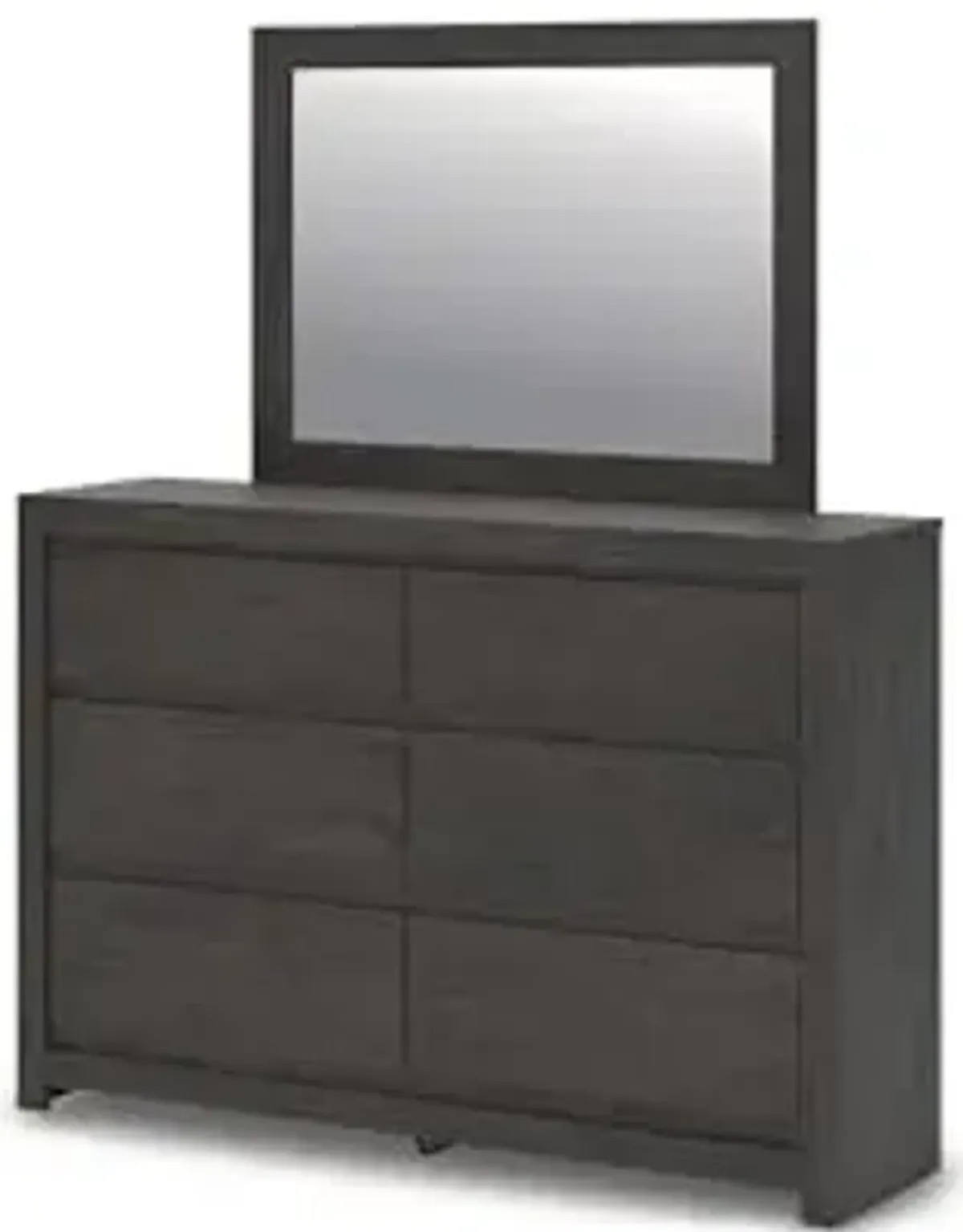 Signature Design by Ashley Parlayon Modern 6-Drawer Dresser and Mirror with Anti-Tipping Restraint, Black