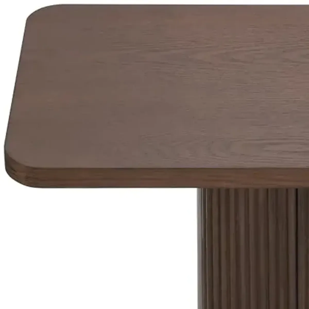 Christopher Knight Home Mirod 58" Entryway Console Table, Rectangular Hallway Sofa-Table, Stripes and Metal Accents Console Table, Spacious Display Tabletop, Narrow Sofa-Table for Living Room, Brown