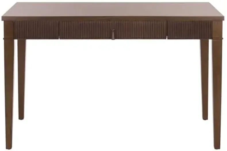 Southern Enterprises Amila Wood 1 Drawer Desk in Brown