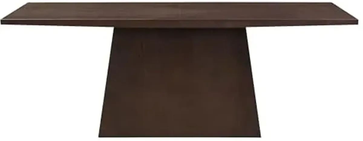 Christopher Knight Home Coadz 82 inch Wooden Dining Table, Modern Rectangular Kitchen Dinner Table for 6-8 People, Pedestal Wooden Dining Furniture for Kitchen Office Conference Room, Espresso Brown